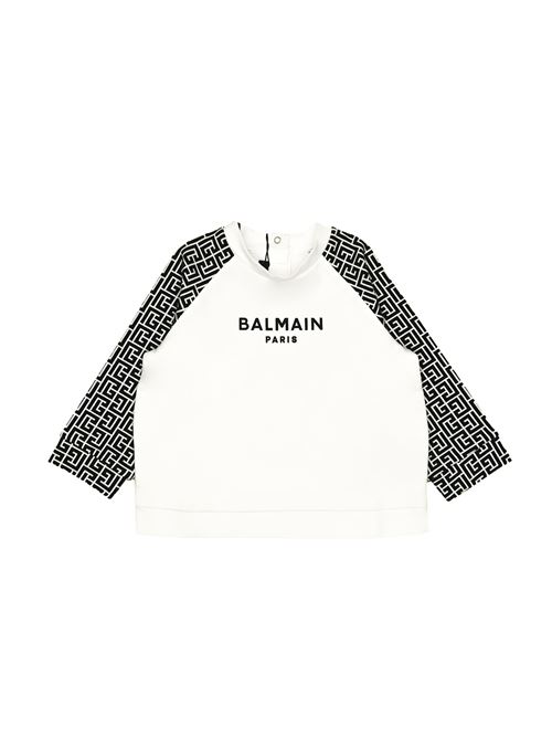 Felpa, unisex, logata. BALMAIN | BV4540 Z2411100NE